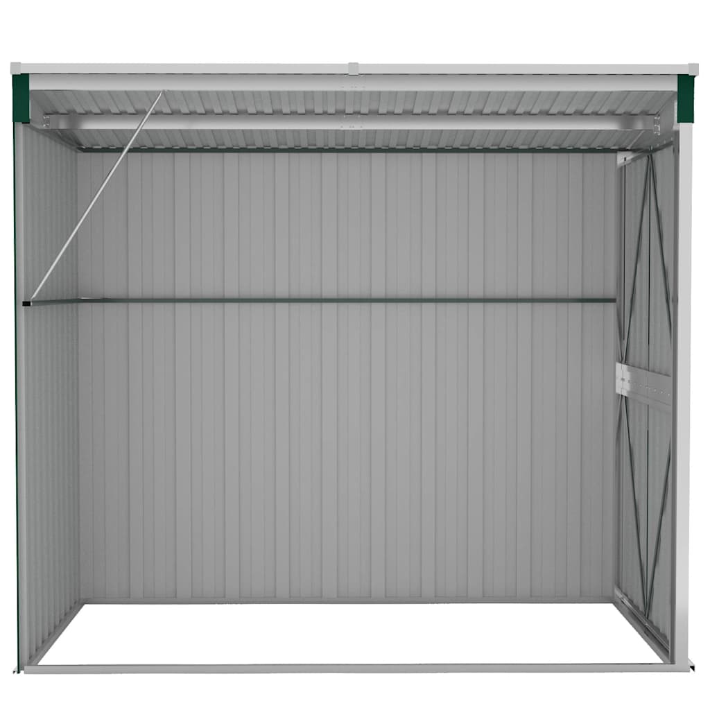 Wall-mounted Garden Shed Green 118x194x178 cm Galvanised Steel