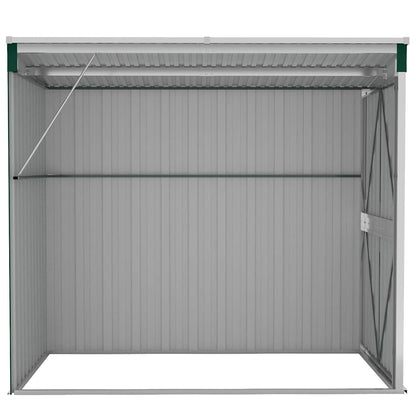 Wall-mounted Garden Shed Green 118x194x178 cm Galvanised Steel
