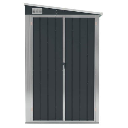 Wall-mounted Garden Shed Anthracite 118x194x178 cm Steel