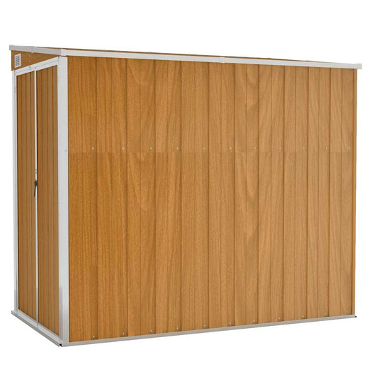 Garden Shed | Brown (wood-like finish) | Galvanised steel, metal | Medium