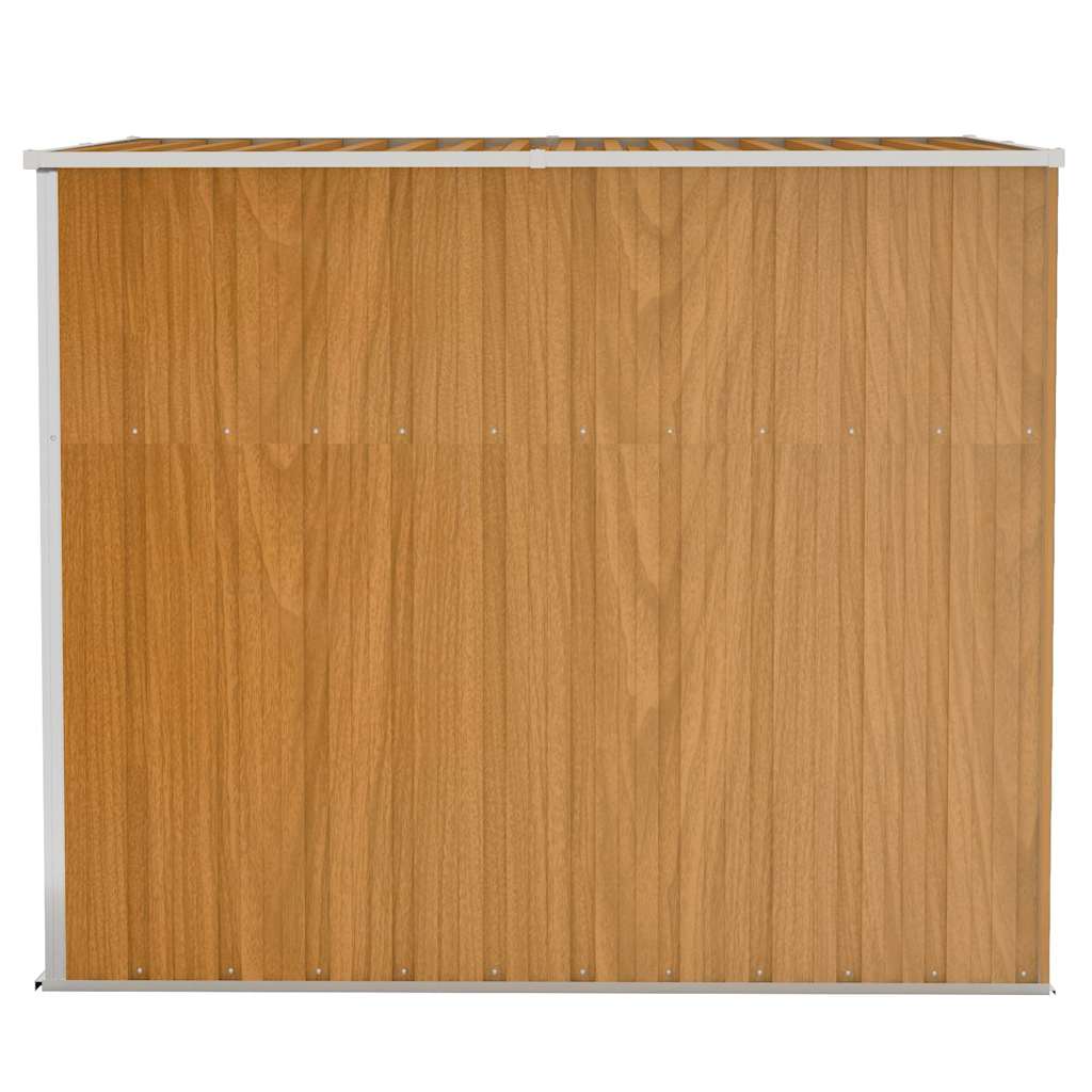 Wall-mounted Garden Shed Brown 118x194x178 cm Galvanised Steel
