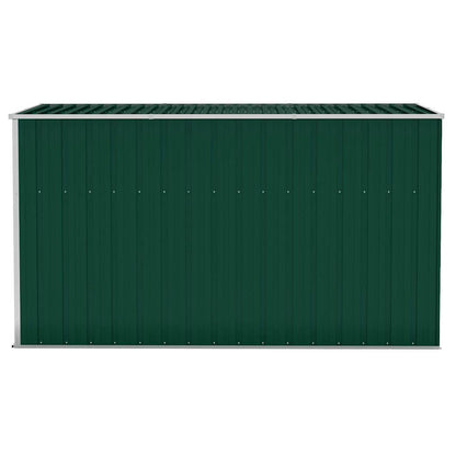 Wall-mounted Garden Shed Green 118x288x178 cm Galvanised Steel