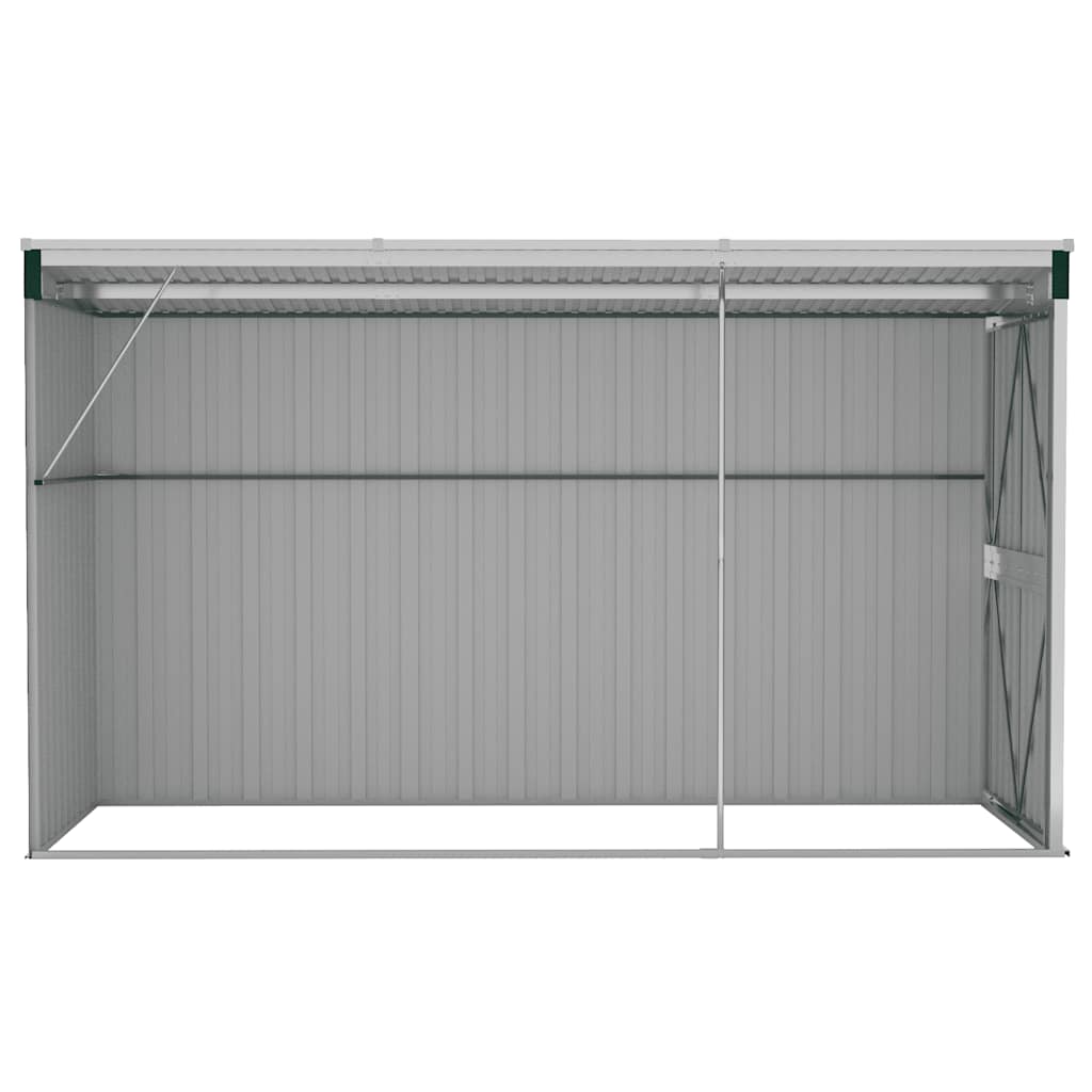 Wall-mounted Garden Shed Green 118x288x178 cm Galvanised Steel