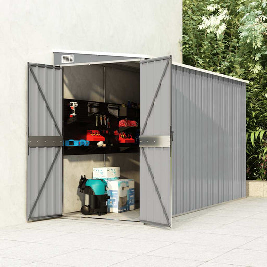 Garden Shed | Grey | Galvanised Steel | Large | Garden Shed | Rectangular