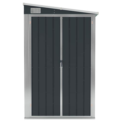 Wall-mounted Garden Shed Anthracite 118x288x178 cm Steel