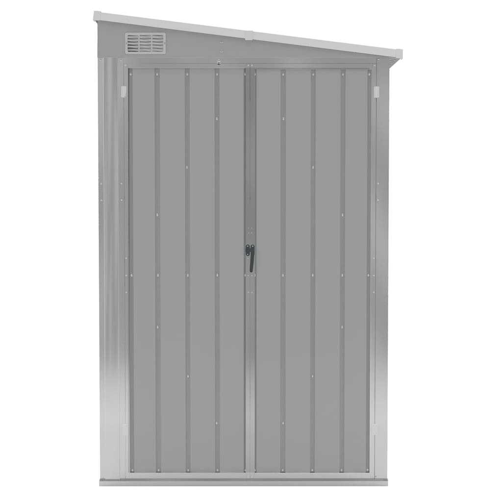 Wall-mounted Garden Shed Grey 118x382x178 cm Galvanised Steel