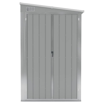 Wall-mounted Garden Shed Grey 118x382x178 cm Galvanised Steel