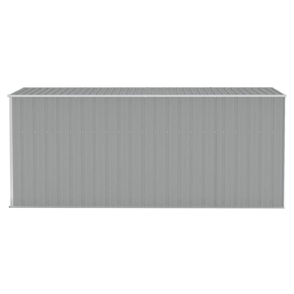 Wall-mounted Garden Shed Grey 118x382x178 cm Galvanised Steel