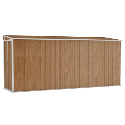 Garden Shed | Wood Look Brown | Galvanised steel | Large | Garden Shed