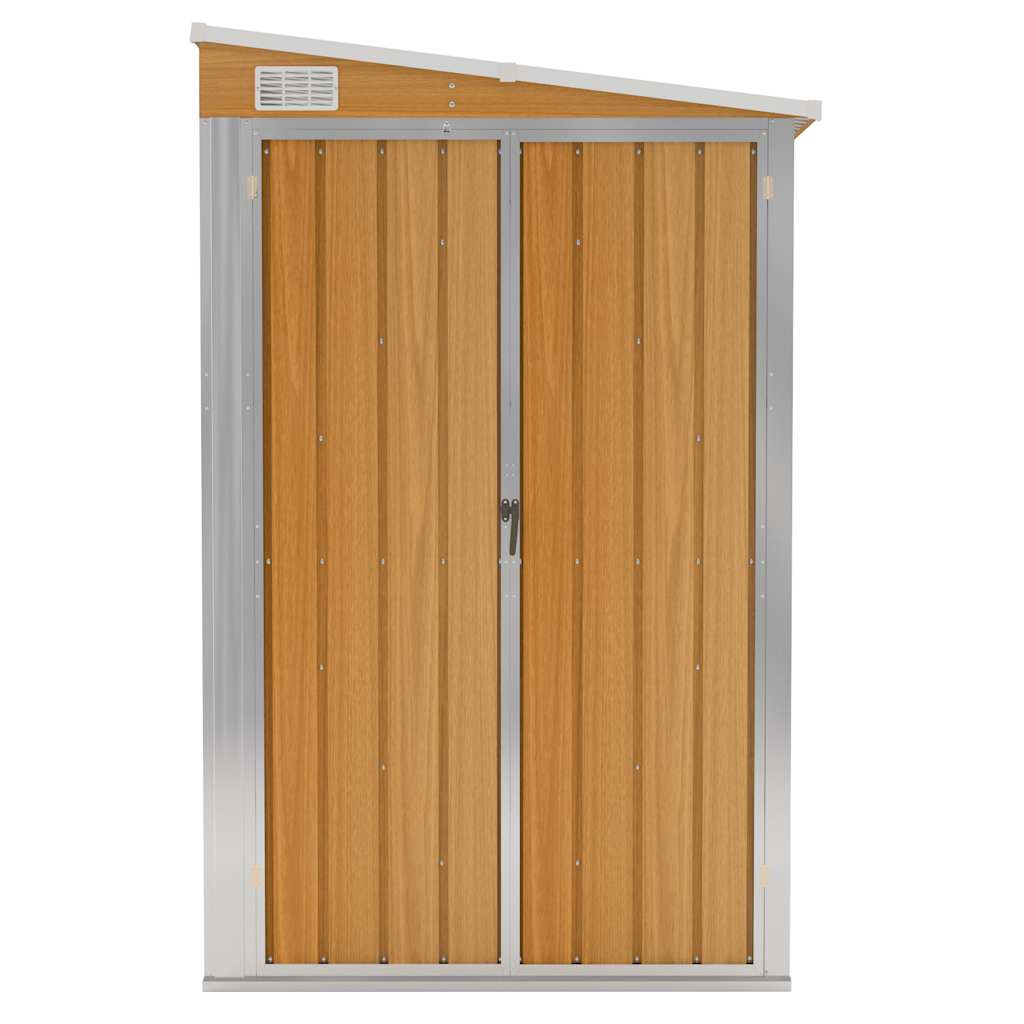Garden Shed | Wood Look Brown | Galvanised steel | Large | Garden Shed