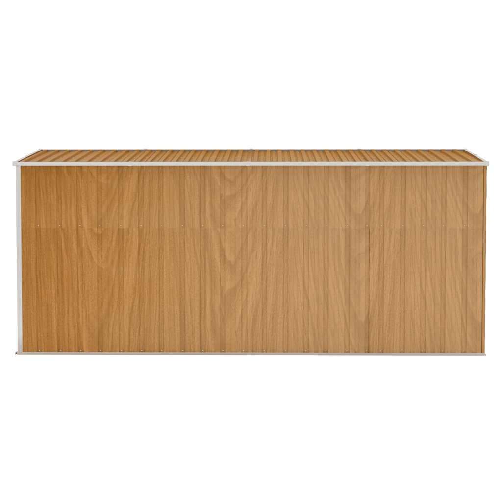 Garden Shed | Wood Look Brown | Galvanised steel | Large | Garden Shed