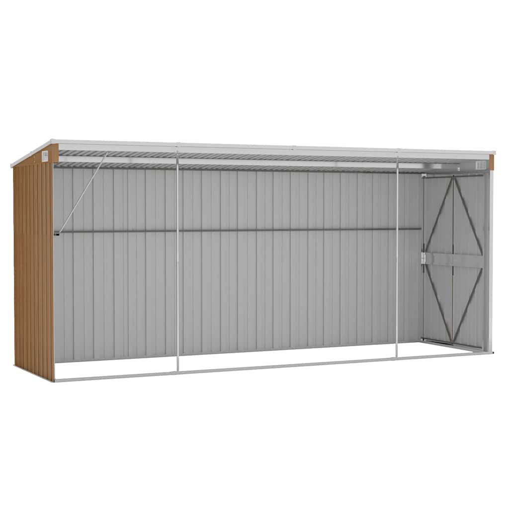 Garden Shed | Wood Look Brown | Galvanised steel | Large | Garden Shed