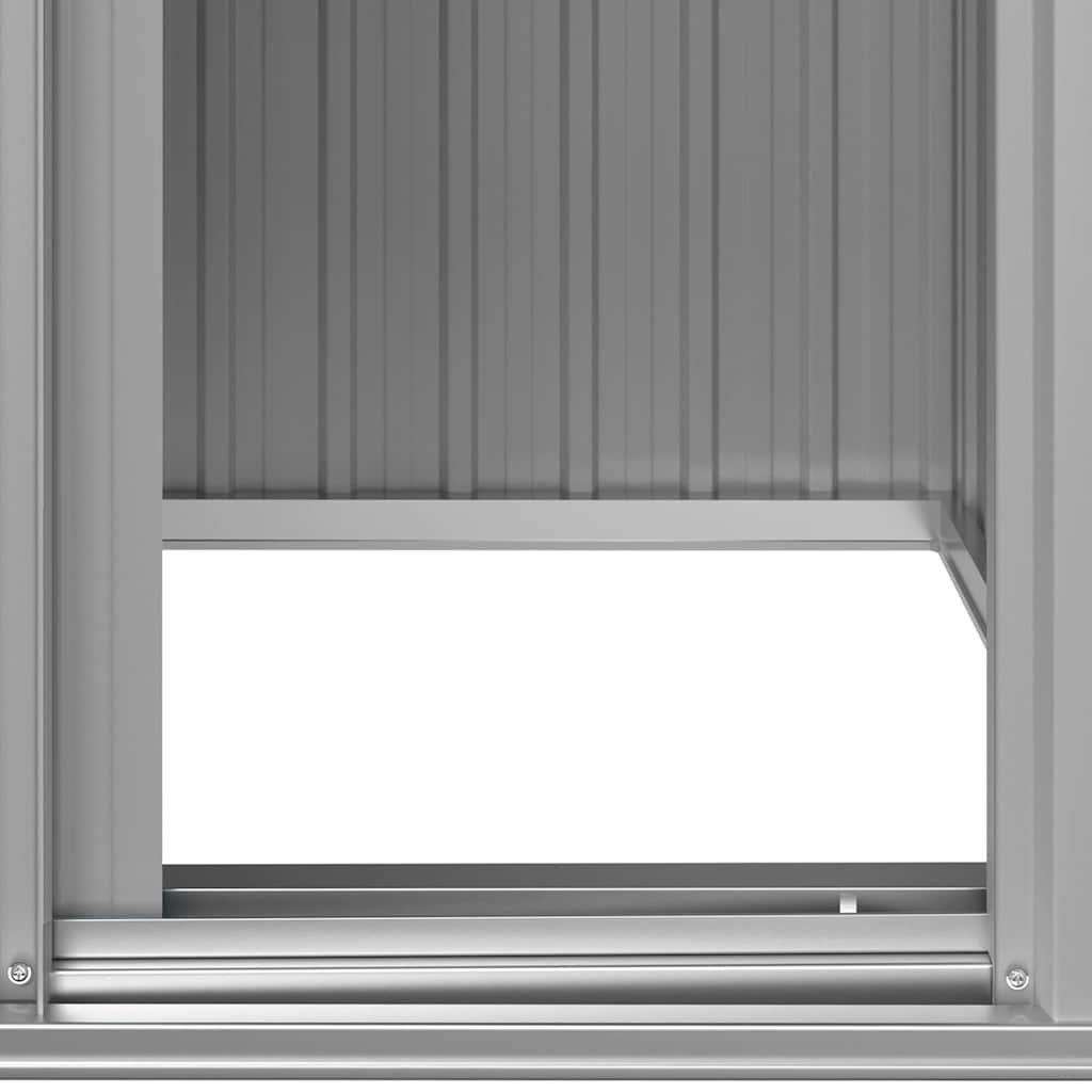 Garden Shed Grey 126x97.5x177 cm Galvanised Steel