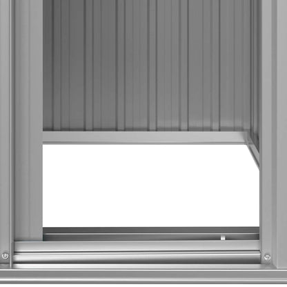 Garden Shed Grey 126x97.5x177 cm Galvanised Steel
