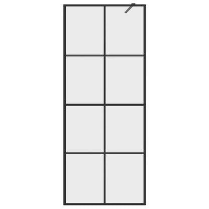 Walk-in Shower Wall with Clear ESG Glass 80x195 cm Black