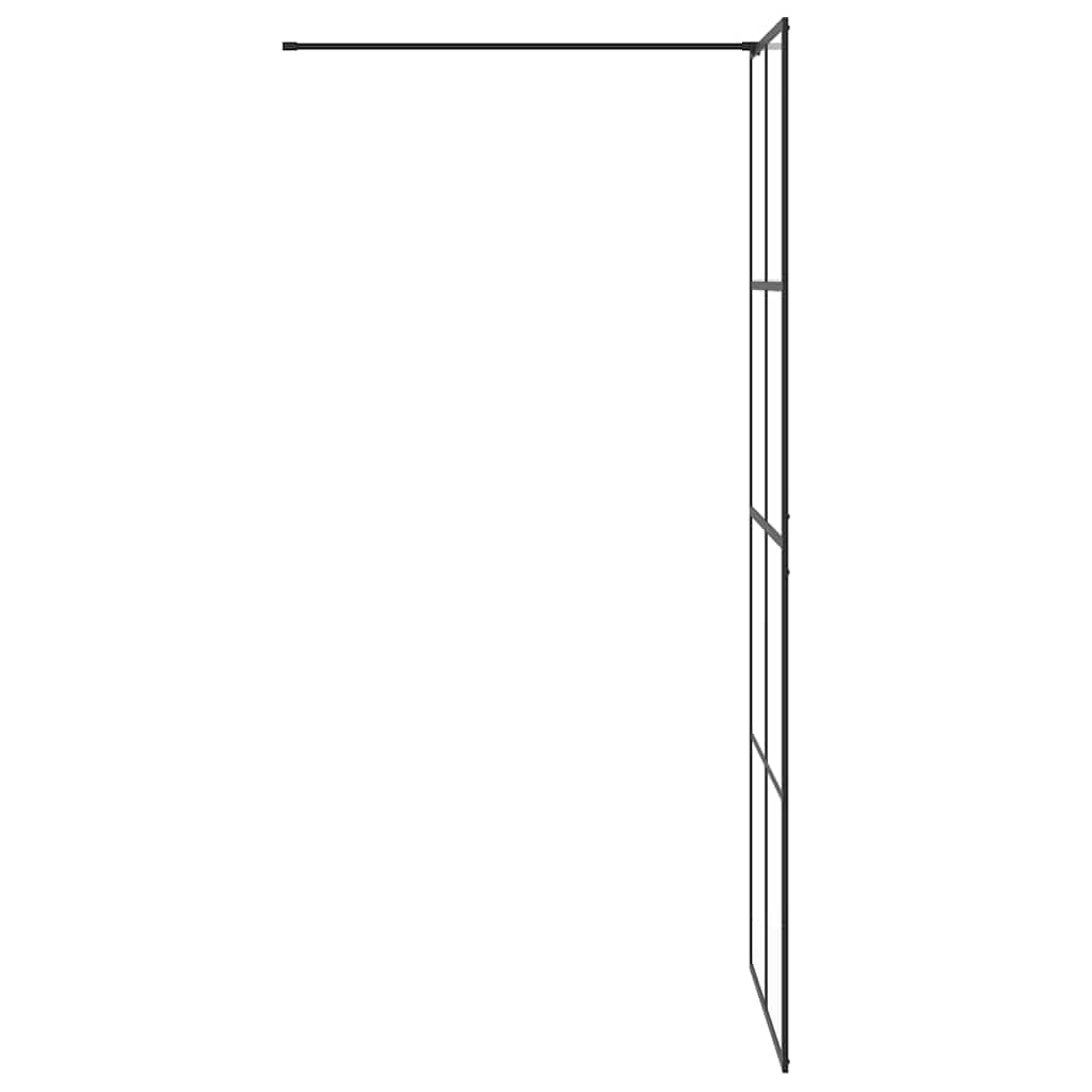 Walk-in Shower Wall with Clear ESG Glass 80x195 cm Black