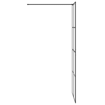 Walk-in Shower Wall with Clear ESG Glass 80x195 cm Black
