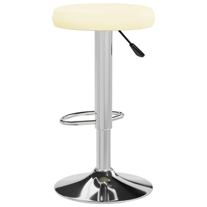 Bar Stools 2 pcs Cream Faux Leather
