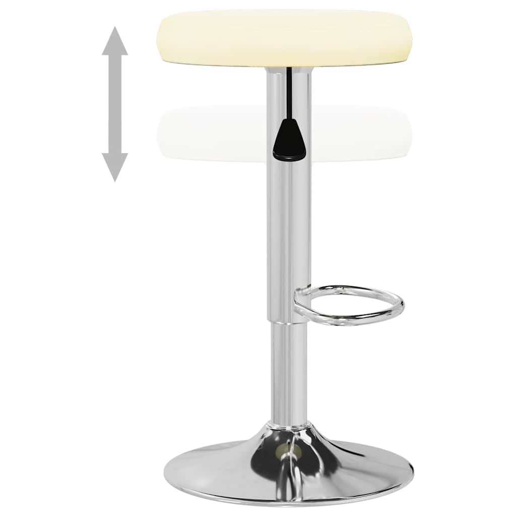 Bar Stools 2 pcs Cream Faux Leather