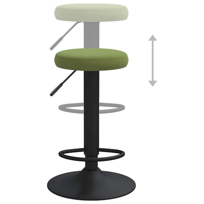 Bar Stools 2 pcs Light Green Velvet