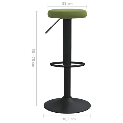 Bar Stools 2 pcs Light Green Velvet