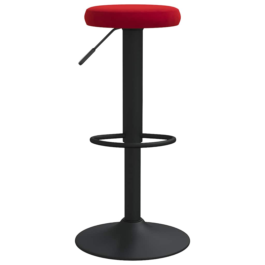 Bar Stools 2 pcs Wine Red Velvet