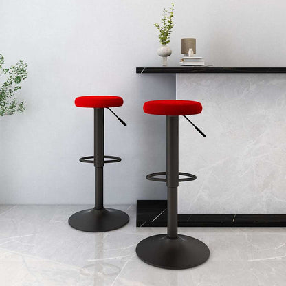 Bar Stools 2 pcs Wine Red Velvet