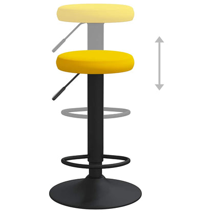 Bar Stools 2 pcs Mustard Yellow Velvet