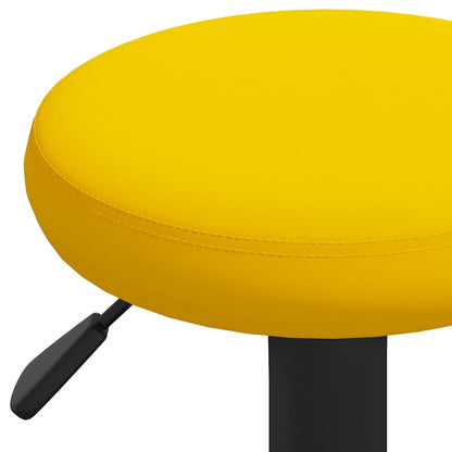 Bar Stools 2 pcs Mustard Yellow Velvet