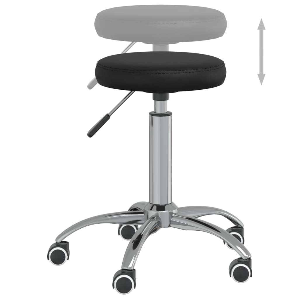 Office Swivel Chair Black Faux Leather