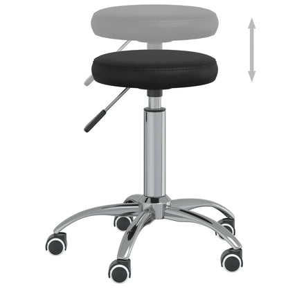 Office Swivel Chair Black Faux Leather