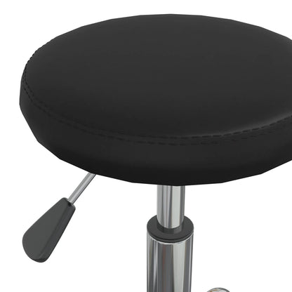 Office Swivel Chair Black Faux Leather