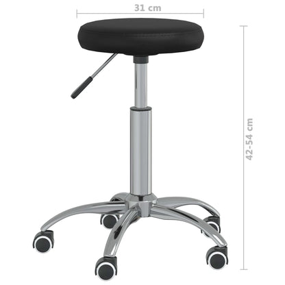 Office Swivel Chair Black Faux Leather