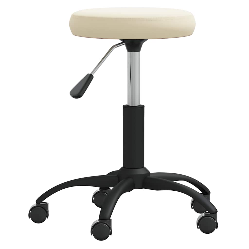 Office Swivel Chair Cream Velvet
