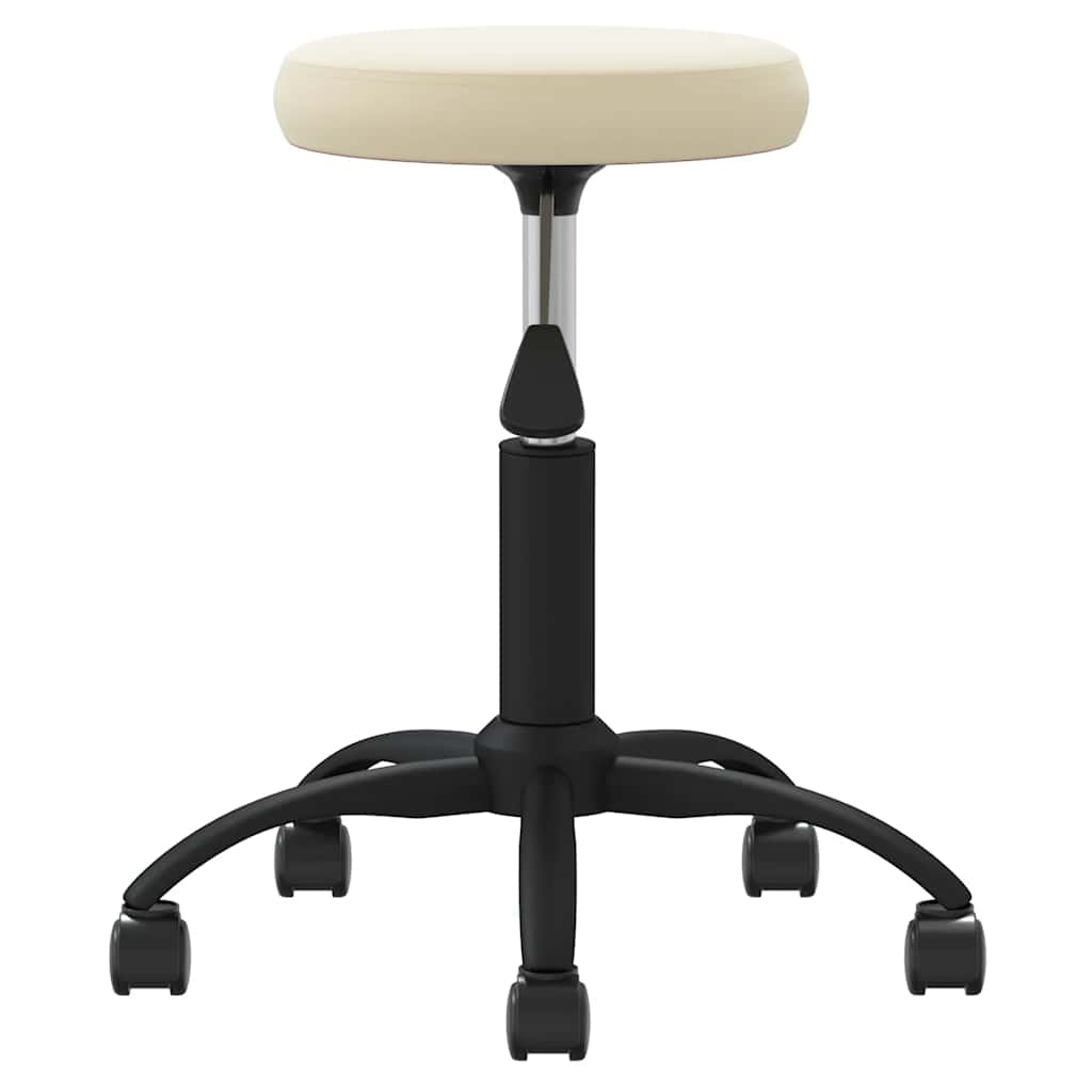 Office Swivel Chair Cream Velvet