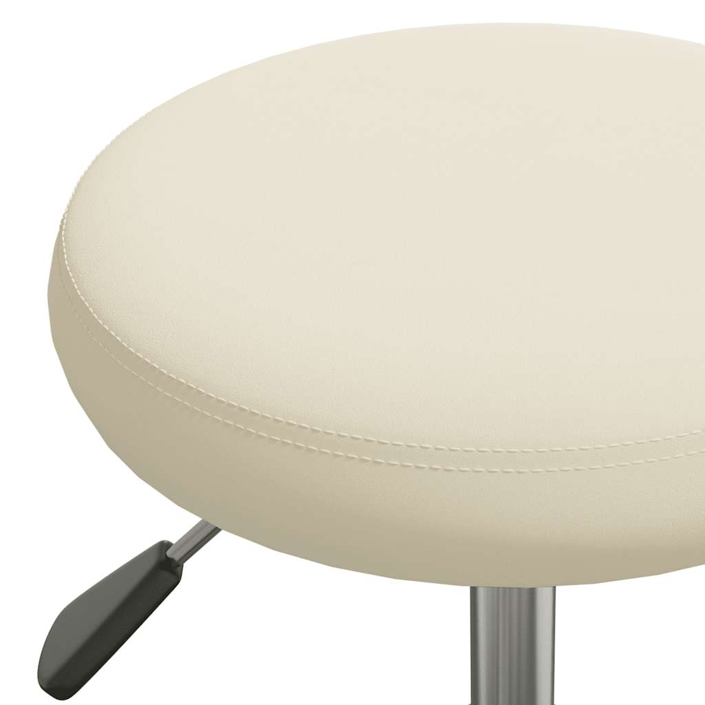 Office Swivel Chair Cream Velvet