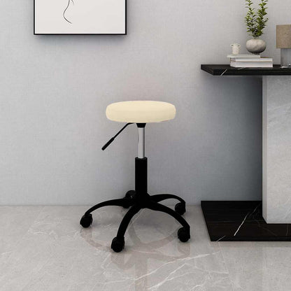 Office Swivel Chair Cream Velvet
