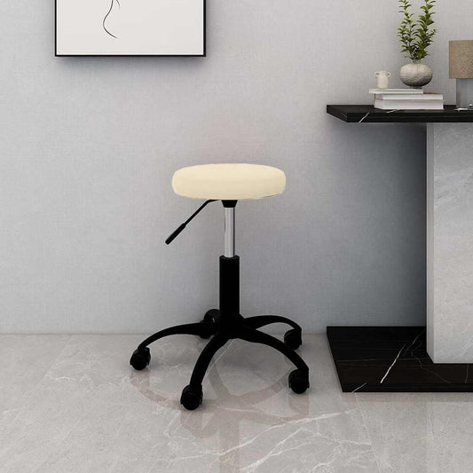Office Swivel Chair Cream Velvet