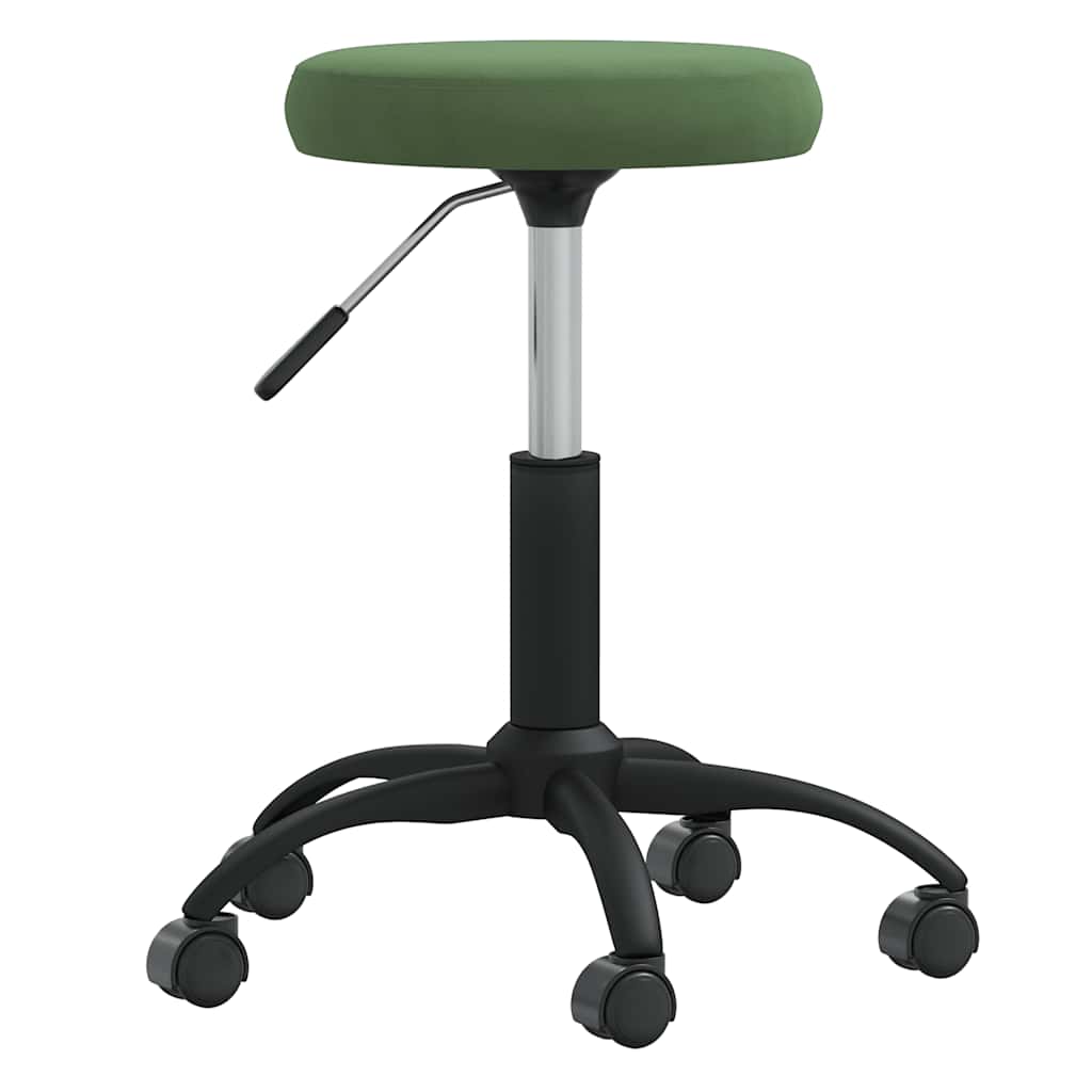 Office Swivel Chair Dark Green Velvet