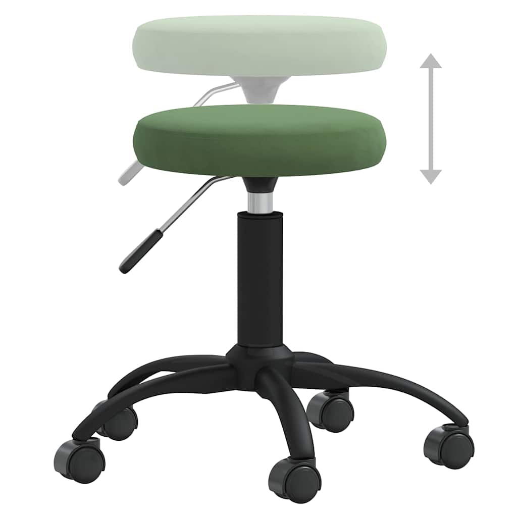 Office Swivel Chair Dark Green Velvet
