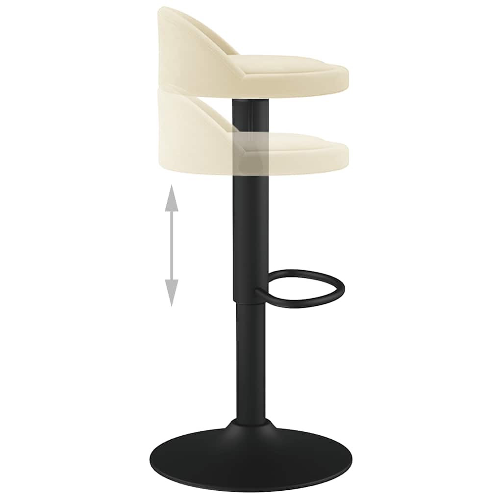 Bar Stool Cream Velvet