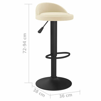 Bar Stool Cream Velvet