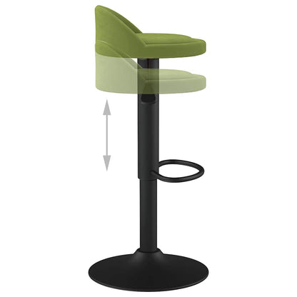 Bar Stool Light Green Velvet
