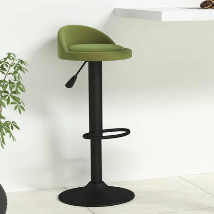 Bar Stool Light Green Velvet