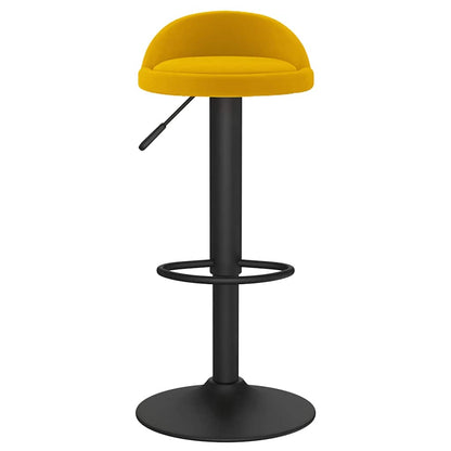 Bar Stool Yellow Velvet