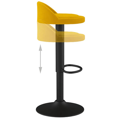Bar Stool Yellow Velvet