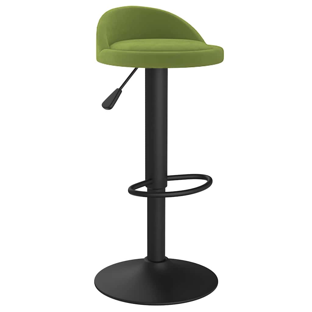 Bar Stools 2 pcs Light Green Velvet