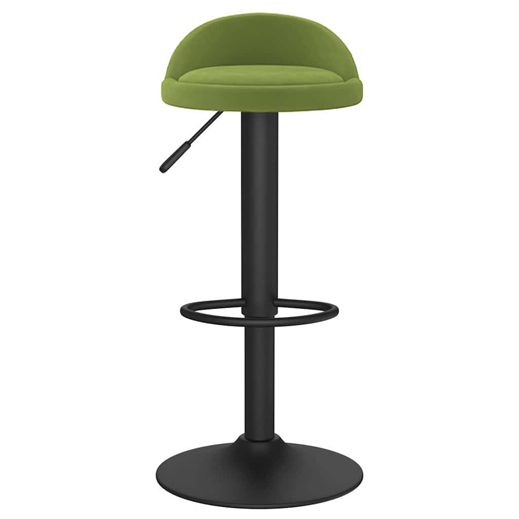 Bar Stools 2 pcs Light Green Velvet