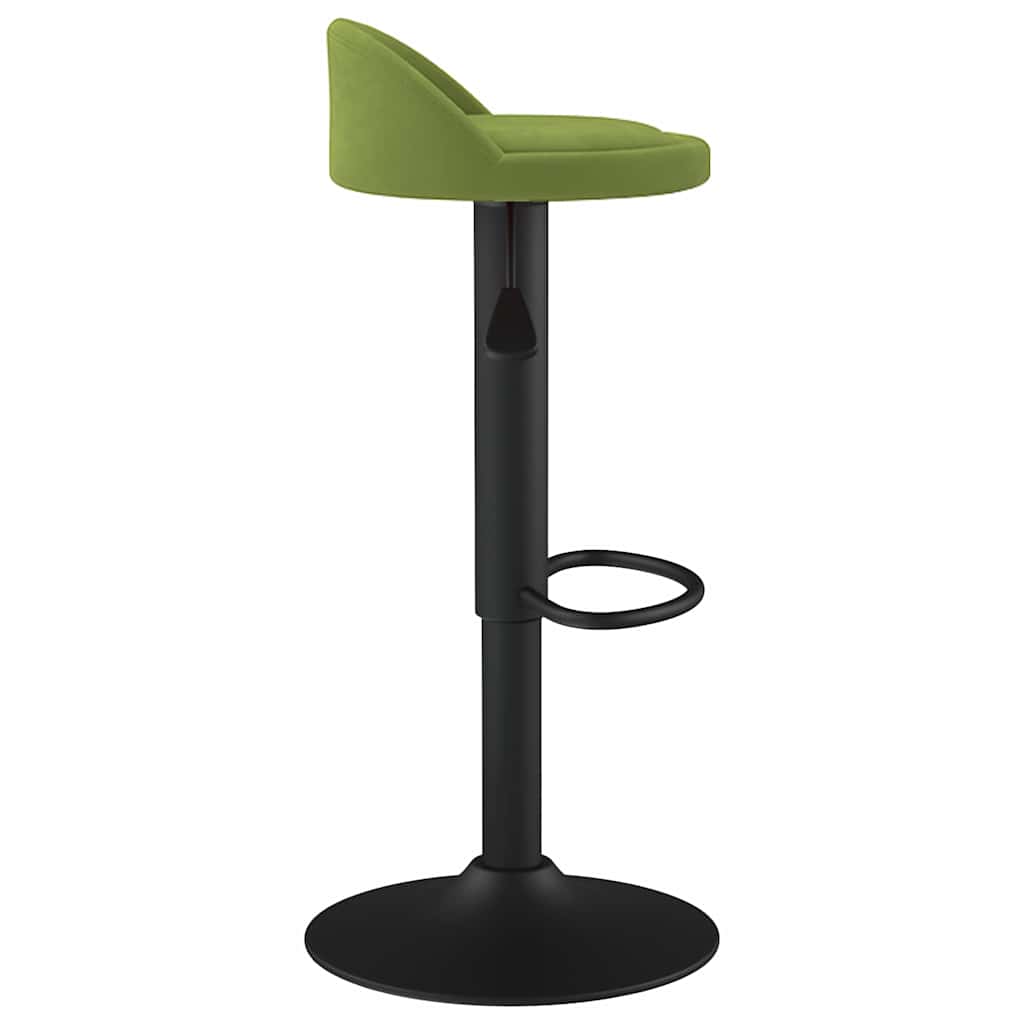 Bar Stools 2 pcs Light Green Velvet