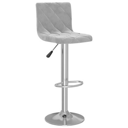 Bar Stools 2 pcs Light Grey Velvet